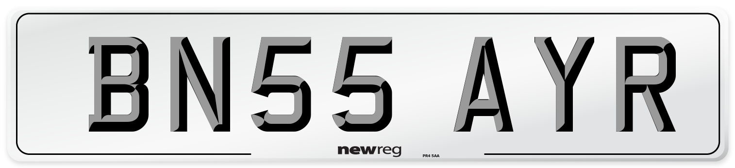 BN55 AYR Number Plate from New Reg